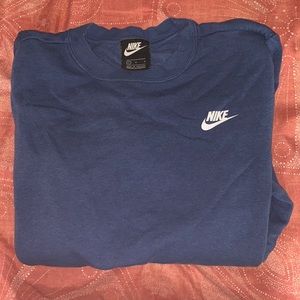 blue nike crewneck